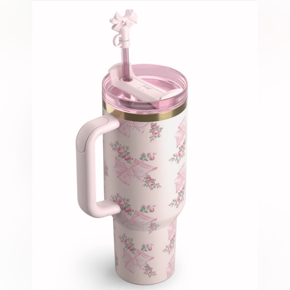 NWT / NIB LoveShackFancy x Stanley The Quencher H2.O FlowState Tumbler 40oz PINK